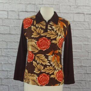 Vintage 70s Floral Popover Sweater